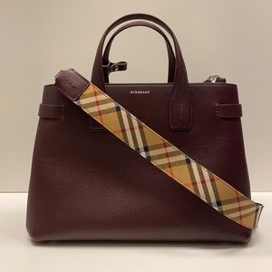 Burberry medium vintage check leather tote
